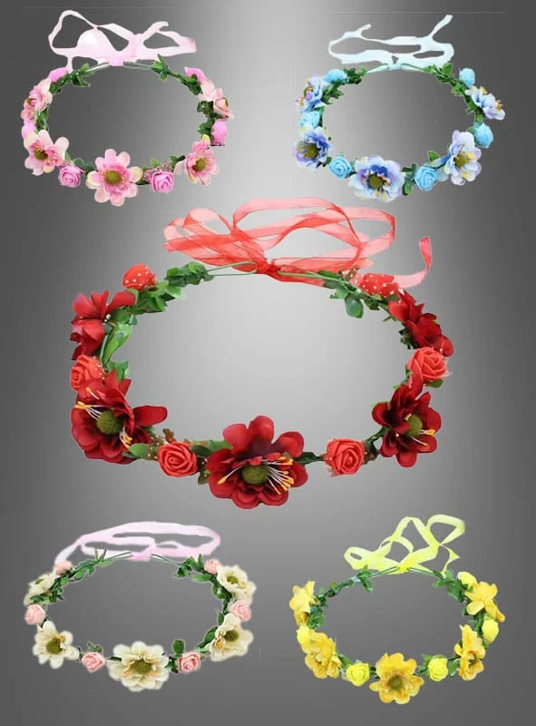 Hippie oder Elfen Blumen Haarkranz