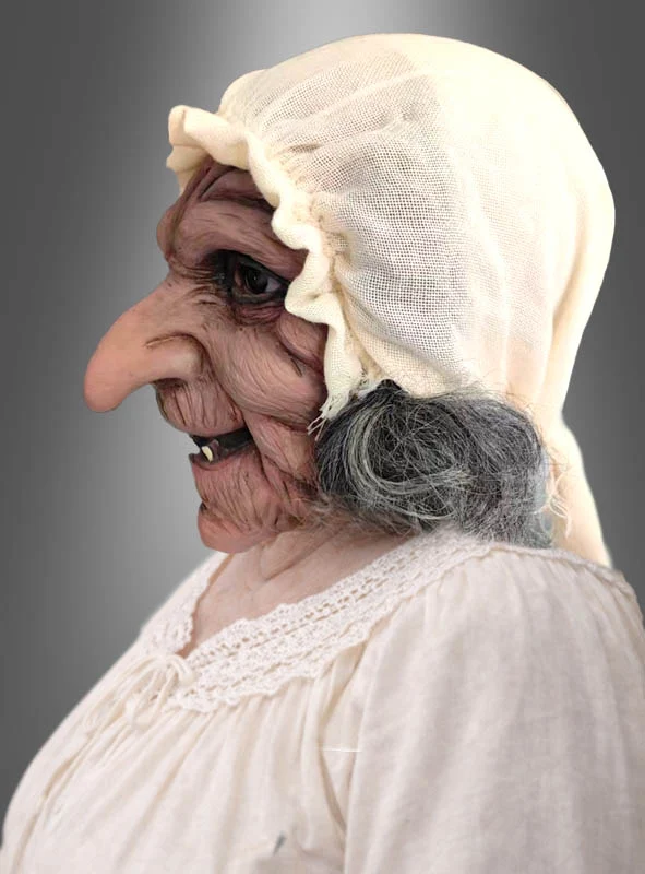 Großmutter Latex Maske mit Haube
