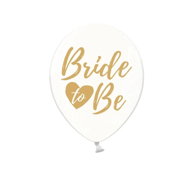 Luftballon Ø 30cm "Bride to Be" Gold 6 Stk.