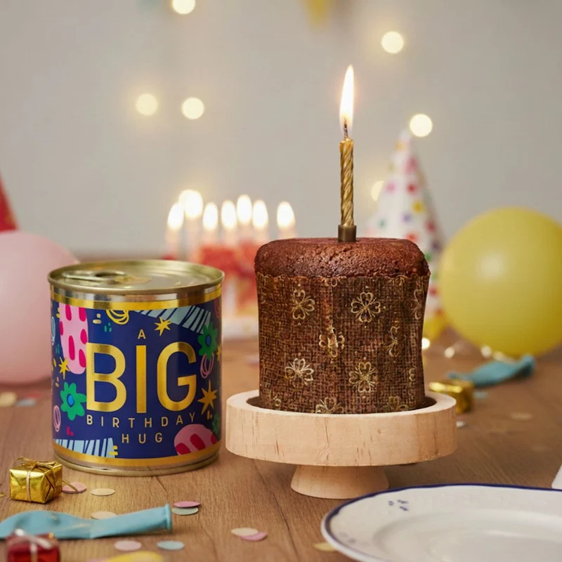 Mini Geburtstags-Kuchen "A BIG Birthday Hug" mit Kerze