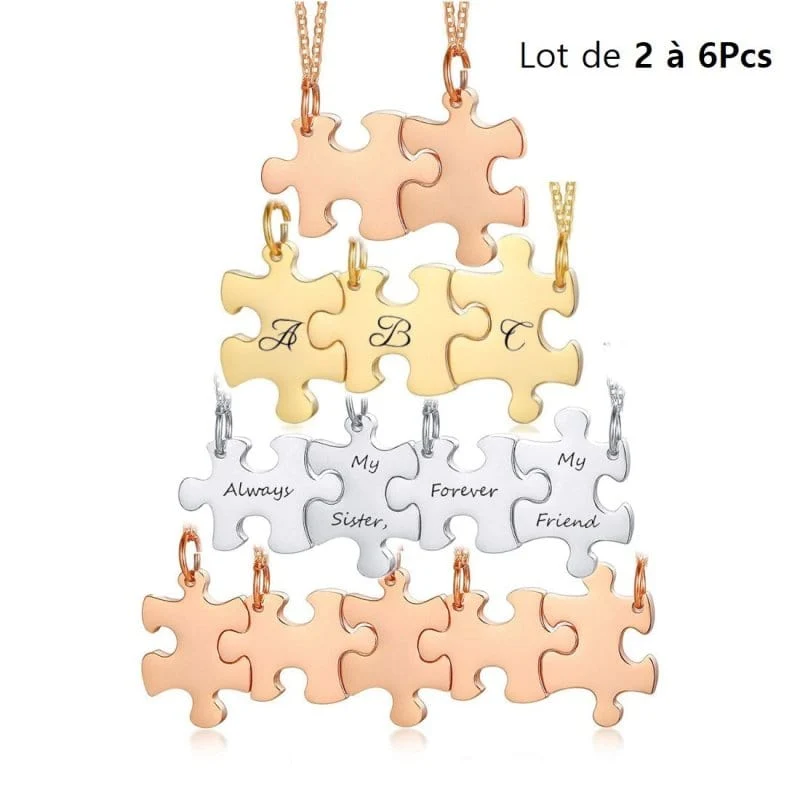 Personalisierte Puzzle Halskette