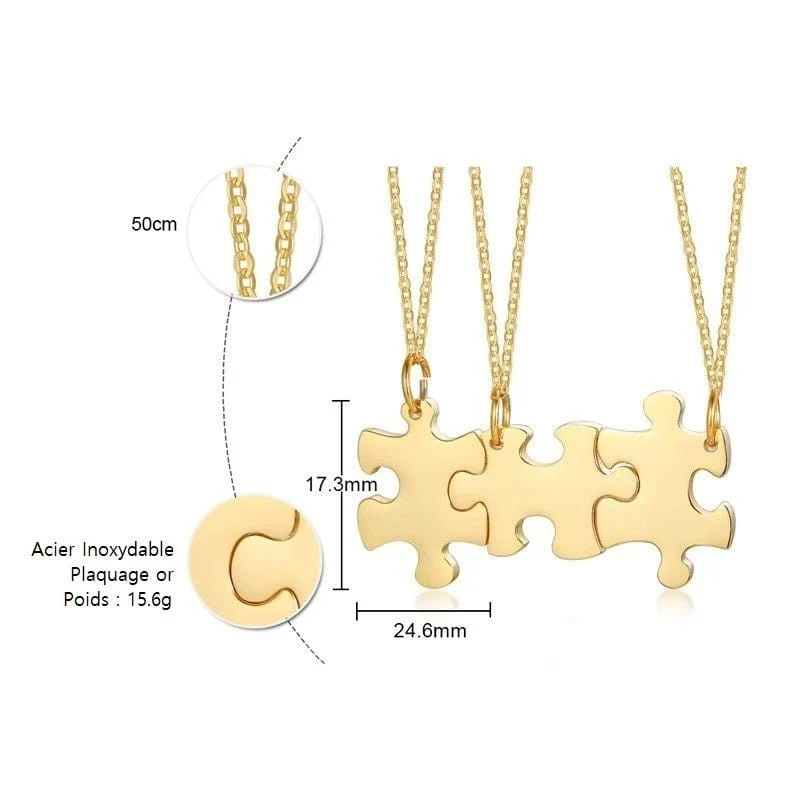 Personalisierte Puzzle Halskette