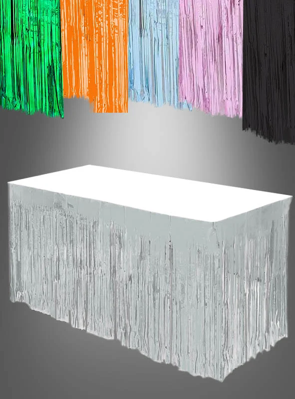 Lametta Tischrock 75x275cm Tischumrandung