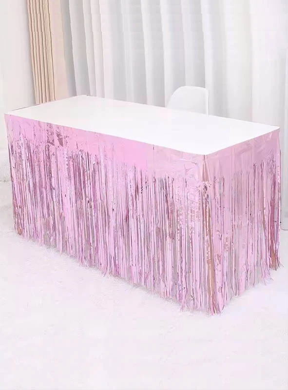 Lametta Tischrock 75x275cm Tischumrandung