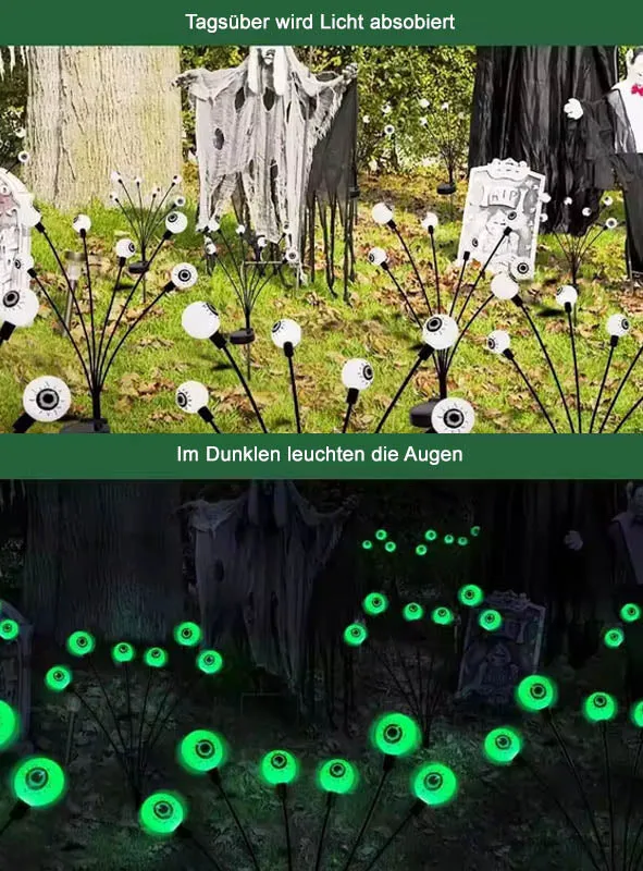Leuchtende Solar Augen Gartendeko