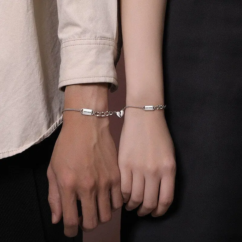 Bracelet Couple Duo Argent