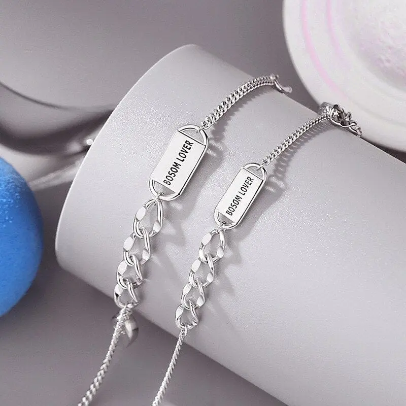 Bracelet Couple Duo Argent