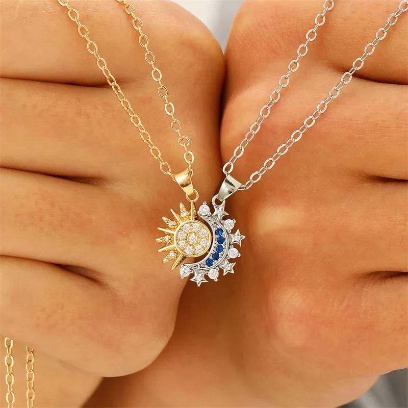Sun And Moon Necklace Couple