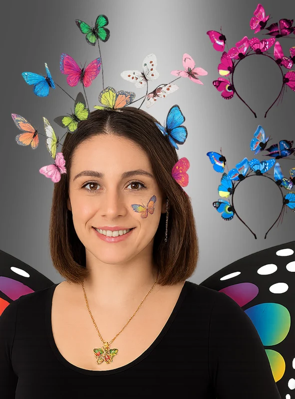 Schmetterling Haarreif mit LED