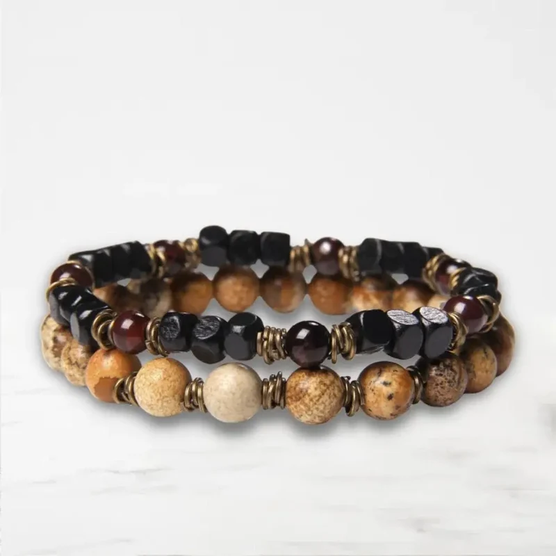 Bracelet Couple Pierre Oeil Du Tigre