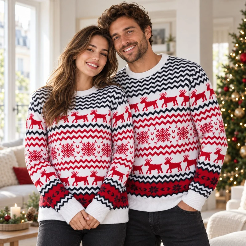 Pull Noel Couple Assorti