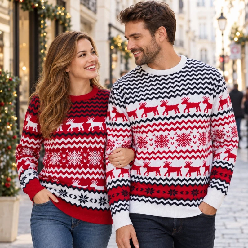 Pull Noel Couple Assorti