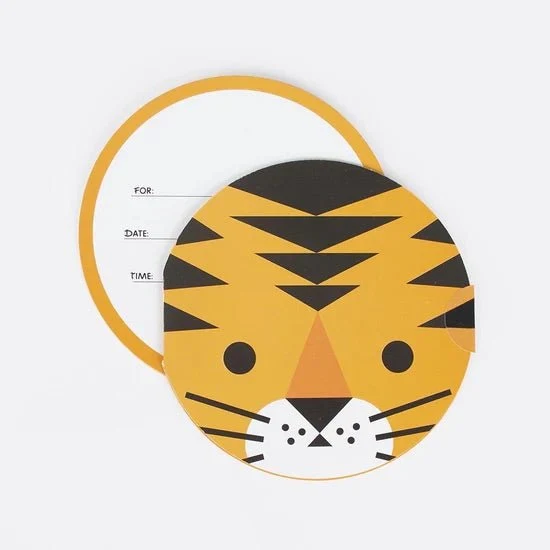 Einladungskarten Tiger 8 Stk.