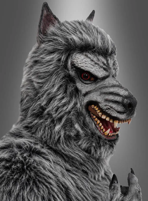 6-teiliges Werwolf Kostüm Fellanzug Deluxe