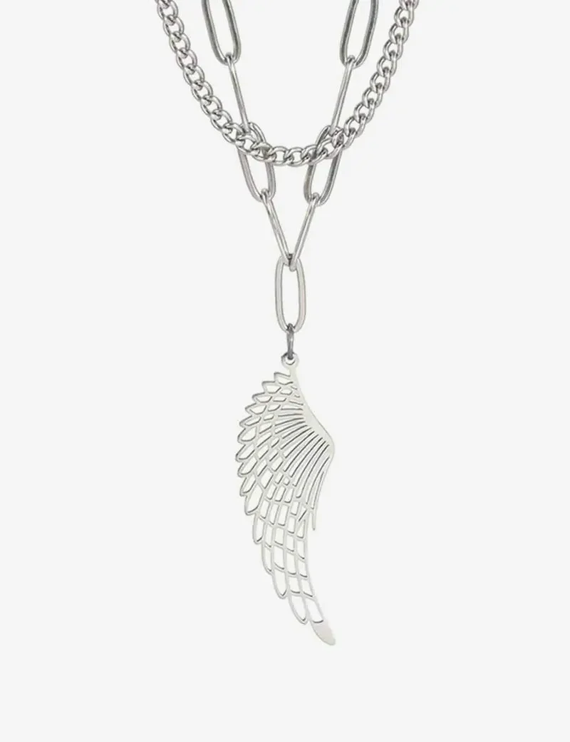 Collier De Couple Aile d'Ange (En Duo)