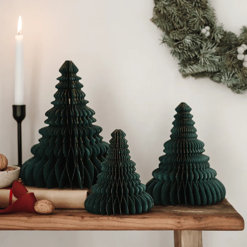 Papierwaben-Ornament Weihnachtsbaum 15cm