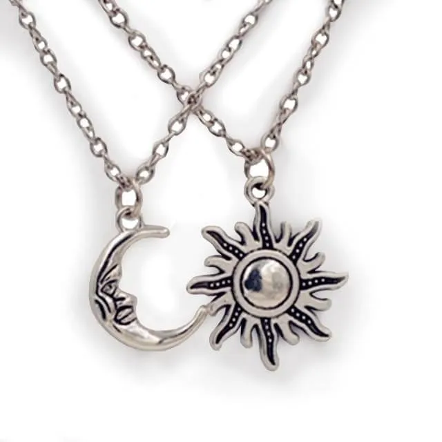 Sonne Und Mond Halskette Freundschaft
