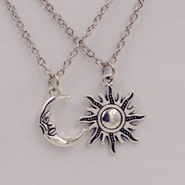 Sonne Und Mond Halskette Freundschaft