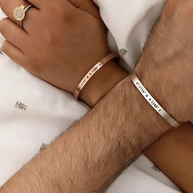 Pärchen Armbänder Mit Gravur Echt Silber