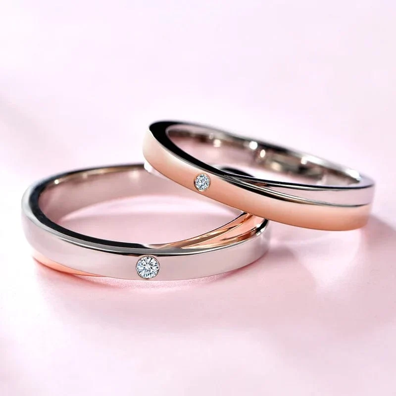 Trauring Moissanit Silber