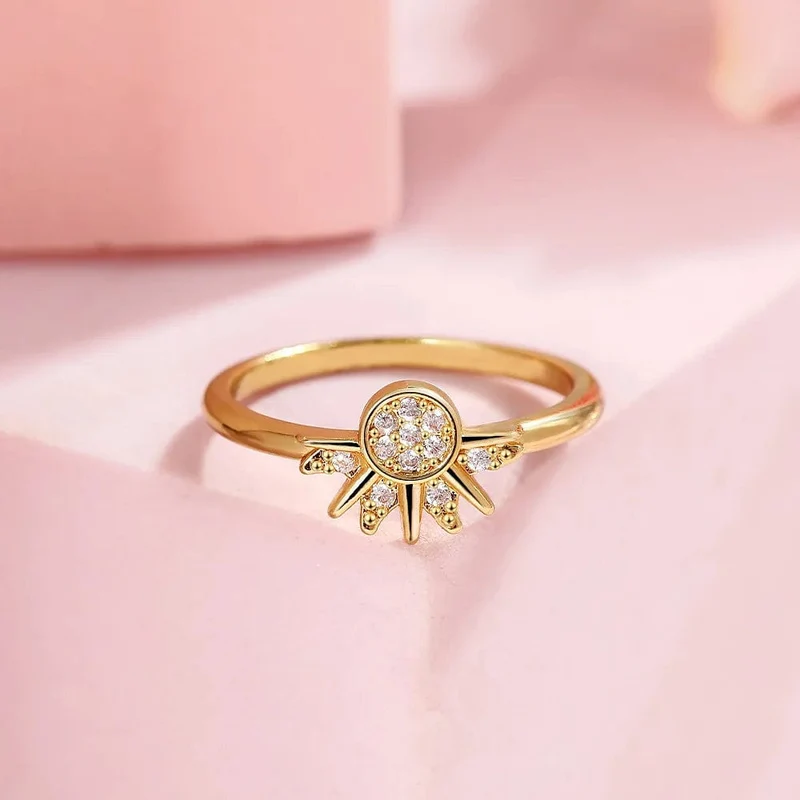 Ring Mond Und Sonne Gold Silber