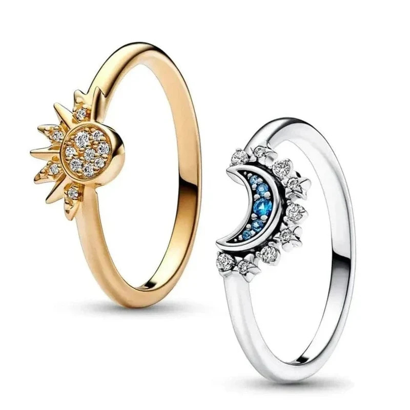 Ring Mond Und Sonne Gold Silber