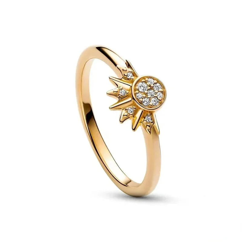 Ring Mond Und Sonne Gold Silber