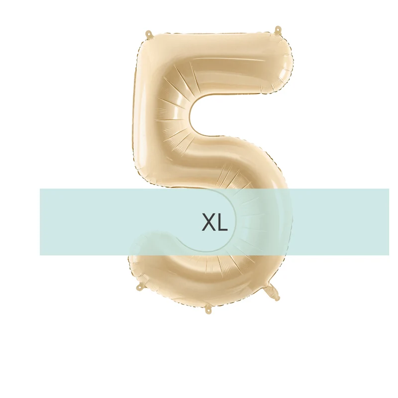 Zahlen Ballon 5 XL Beige