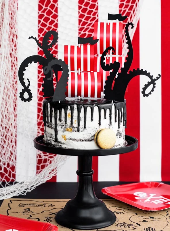 Tortendeko Piratenparty Tentakel Set Muffins