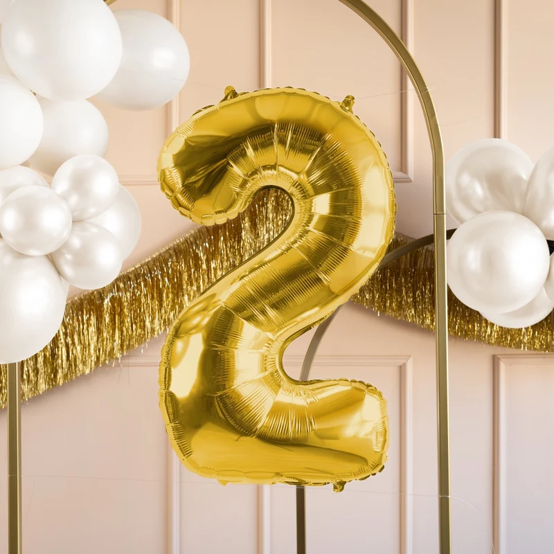 Heliumballon-Geschenk Geburtstags-Set Deluxe XL Gold