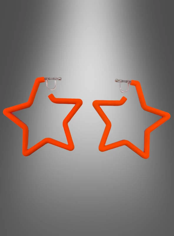 Stern Clip Ohrringe Neon