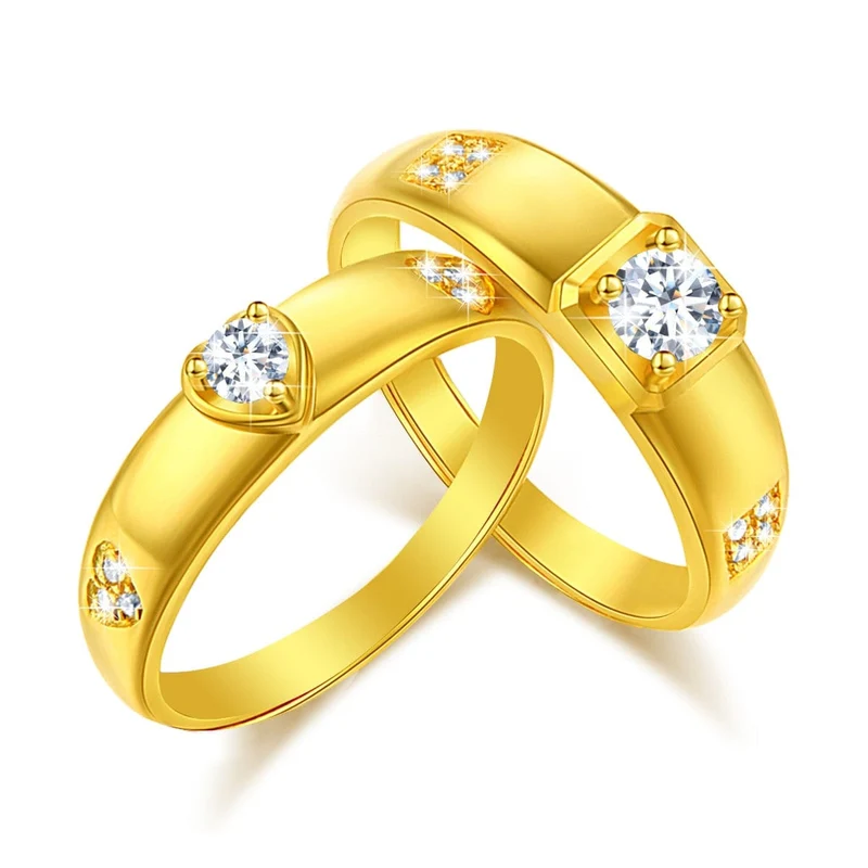 Moissanit Ring Silber Gold
