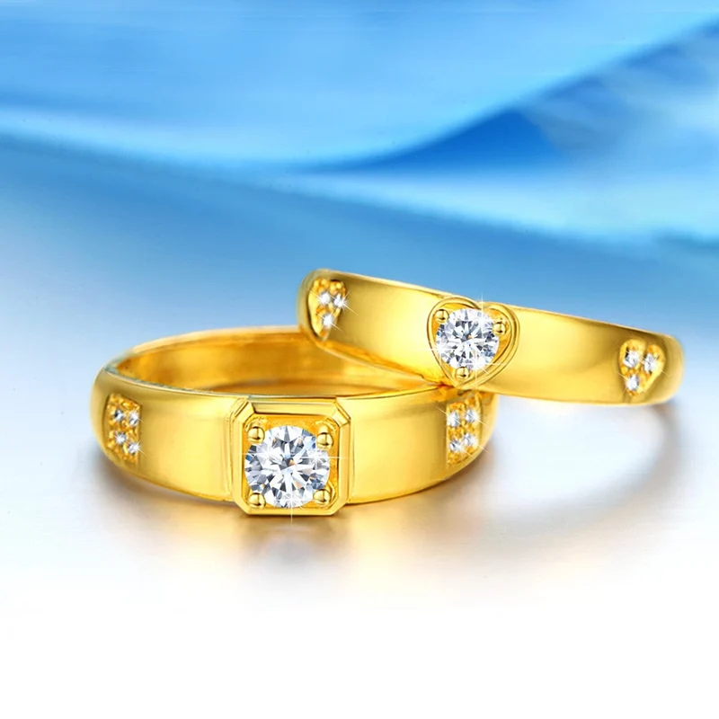 Moissanit Ring Silber Gold