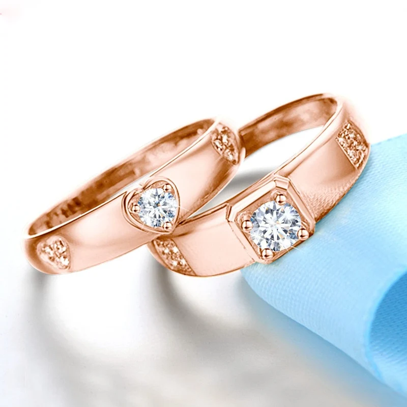 Moissanit Ring Silber Gold
