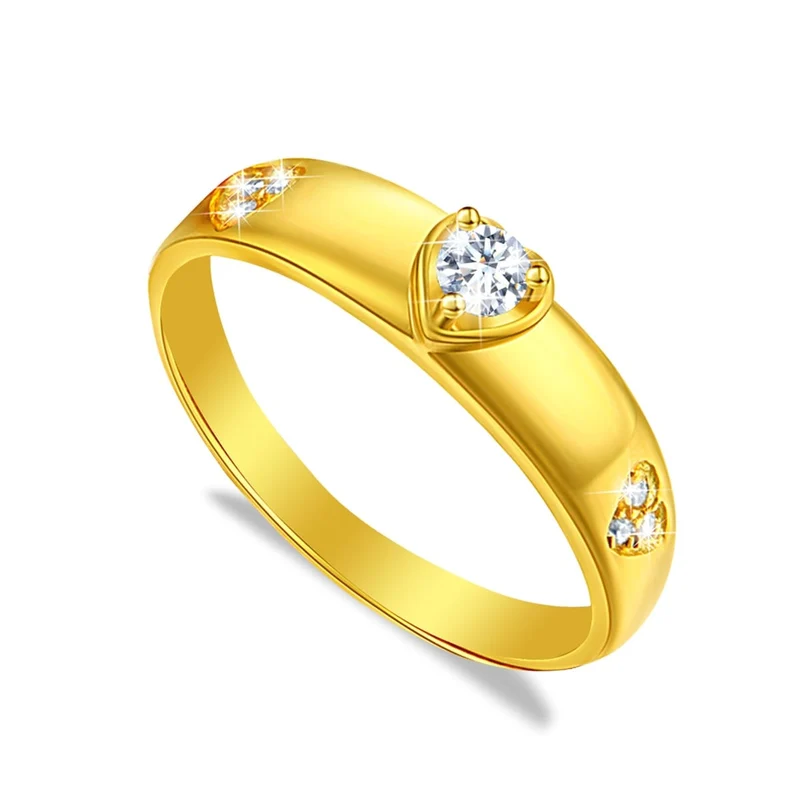 Moissanit Ring Silber Gold