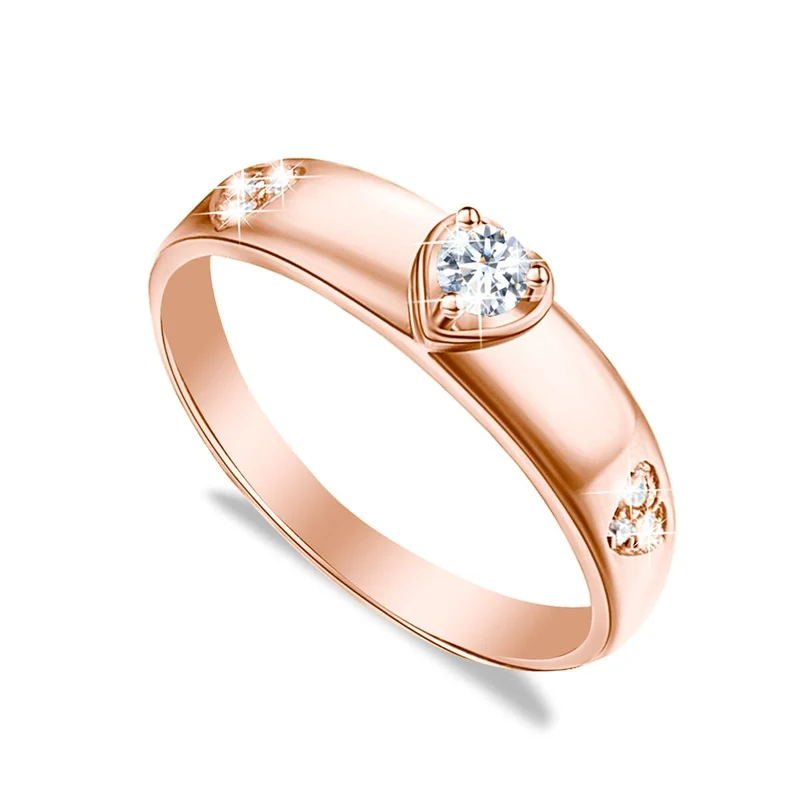 Moissanit Ring Silber Gold