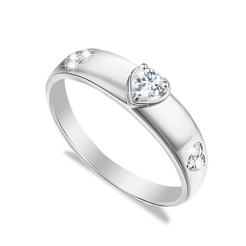 Moissanit Ring Silber Gold