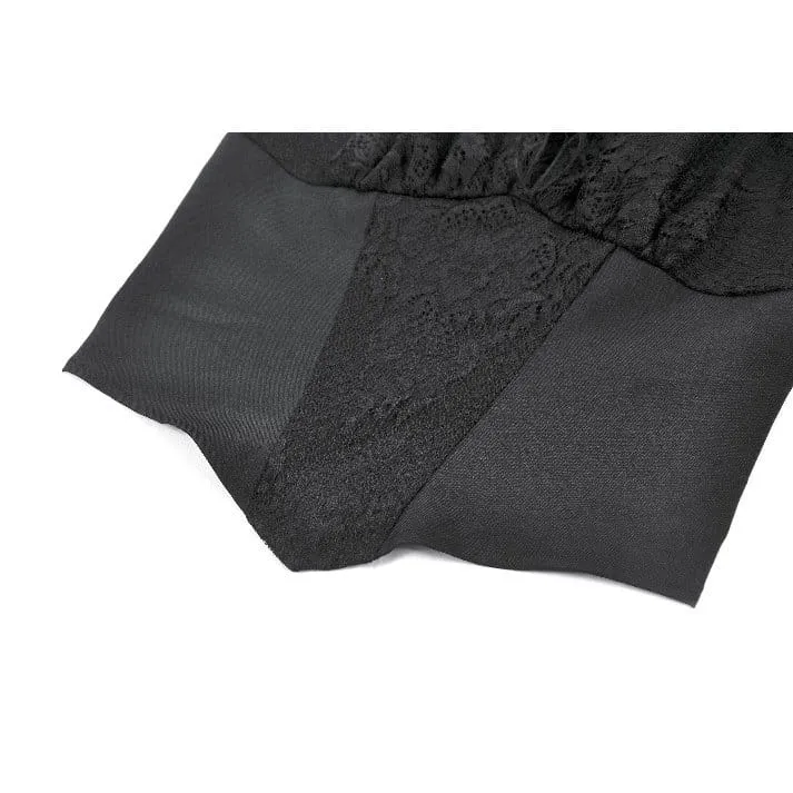 Gothic-Rose-Neckholder-Top für Damen mit Raffungen
