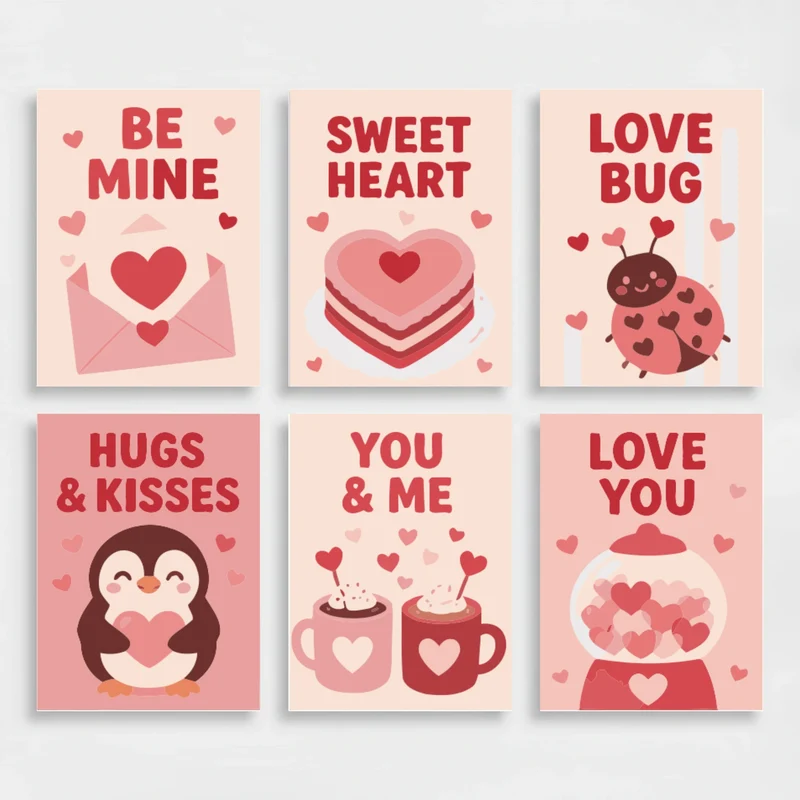 Valentine's Sweethearts - Mini Paint by Numbers Set