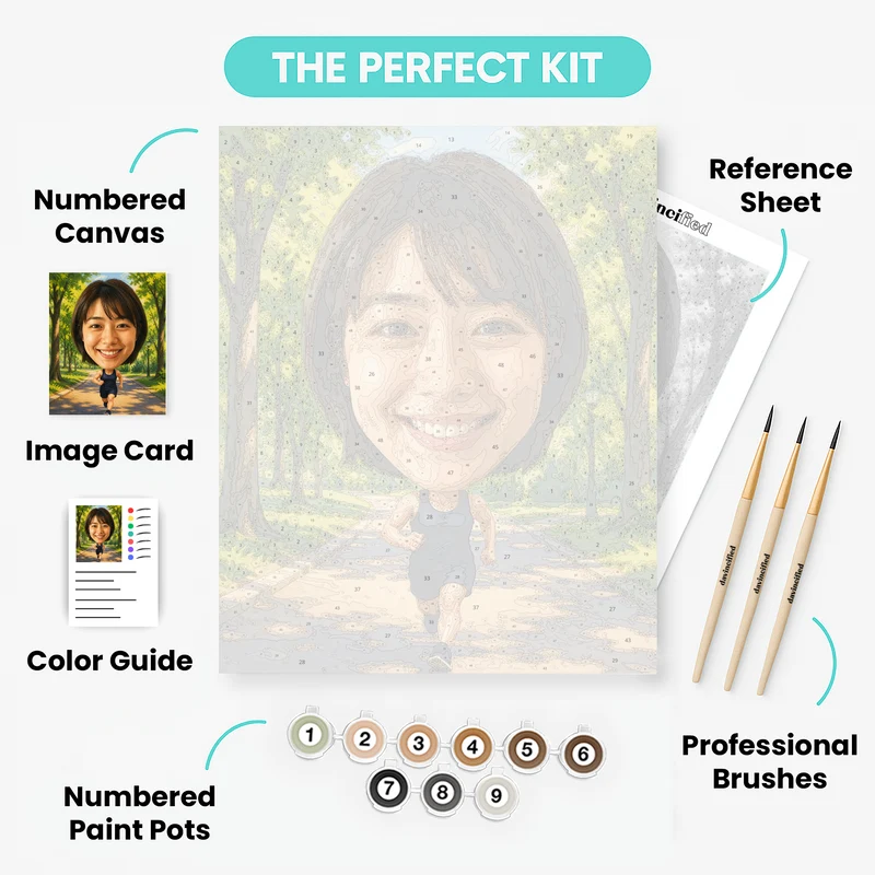 Park Runner Bobblehead - Custom Paint by Numbers Kit