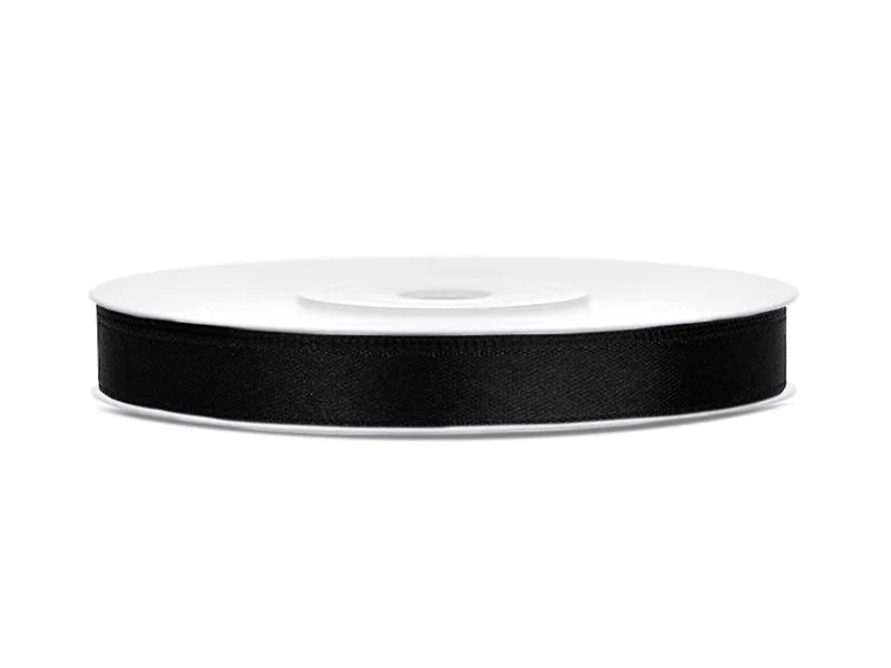 Satinband Schwarz 25m
