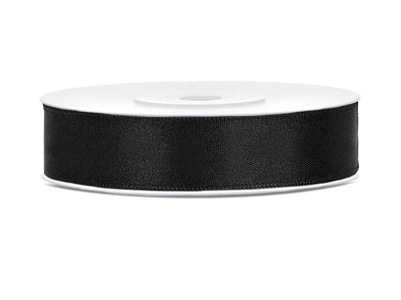 Satinband Schwarz Breit 25m