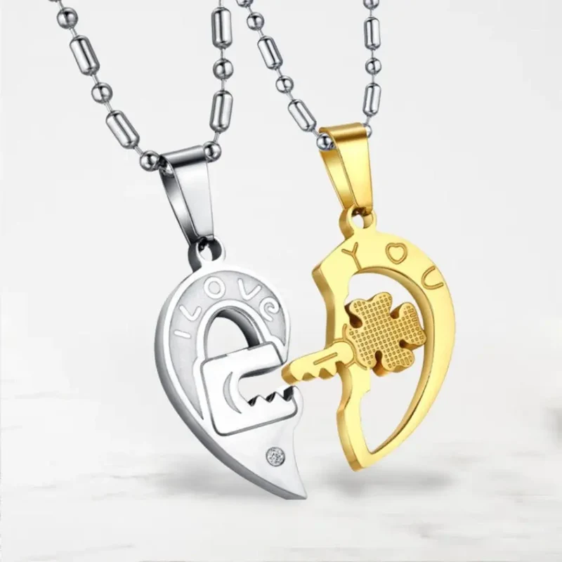 Collier Couple Coeur Séparable
