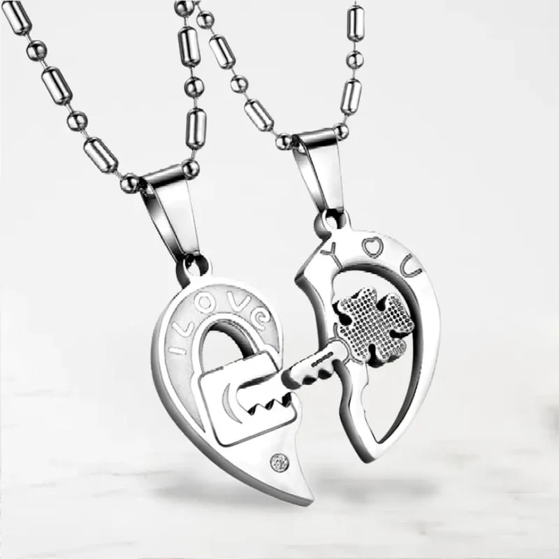 Collier Couple Coeur Séparable