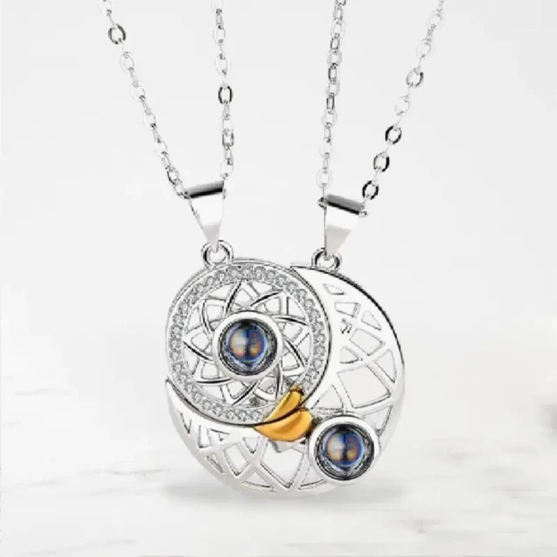 Collier Couple Soleil Et Lune