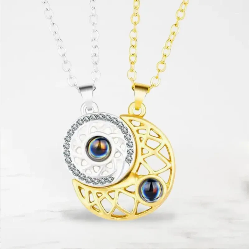 Collier Couple Soleil Et Lune
