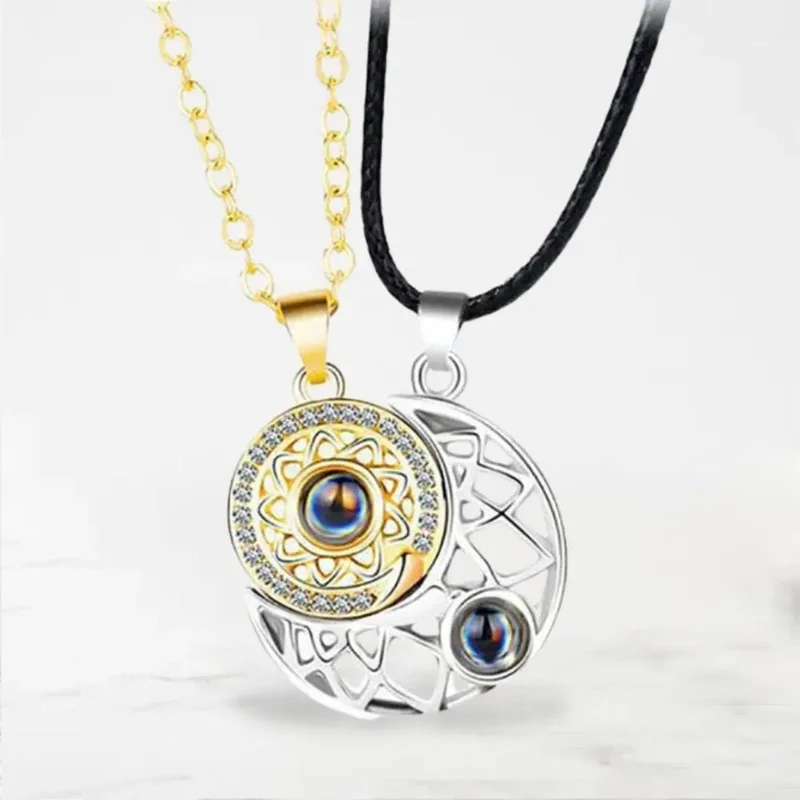 Collier Couple Soleil Et Lune