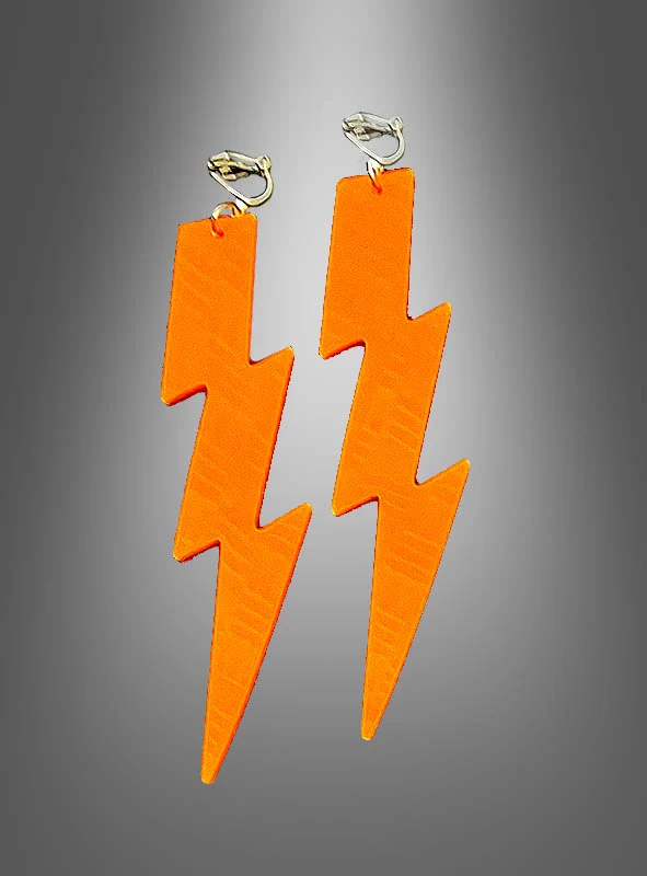 80er Clip Ohrringe Neon Blitz oder Sterne