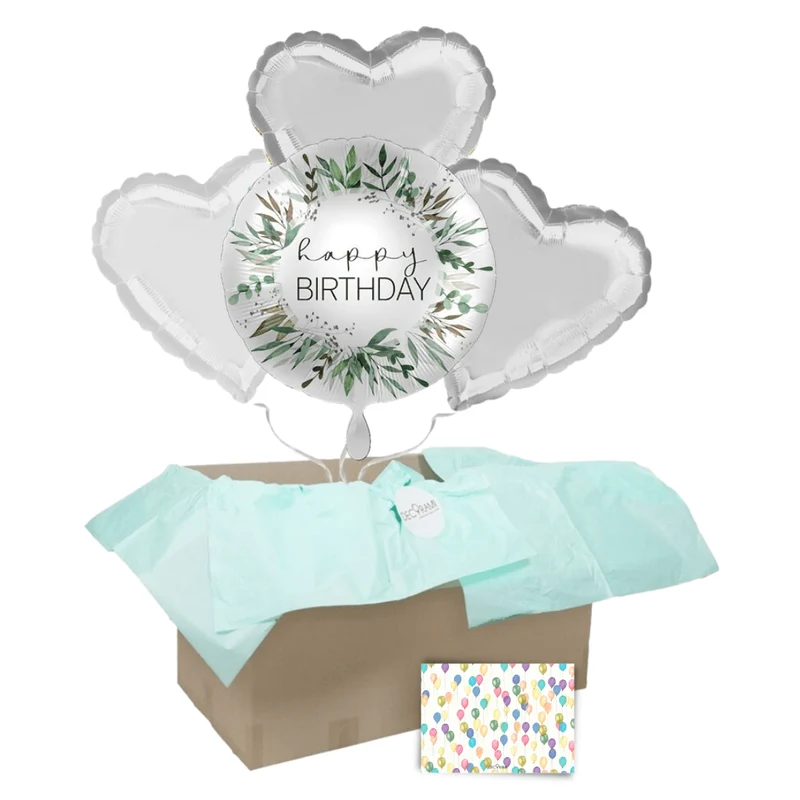 Heliumballon-Geschenk "Happy Birthday" Green