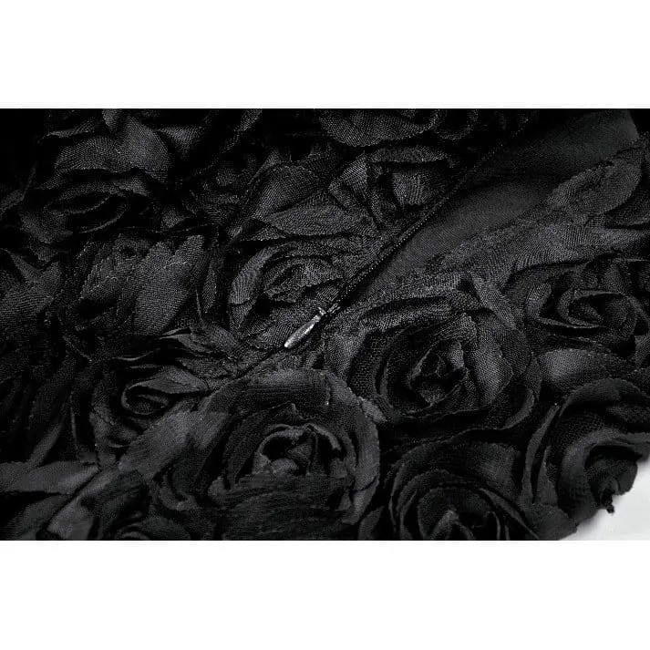 Gothic-Shorts für Damen mit Rosen-Spitzenbesatz